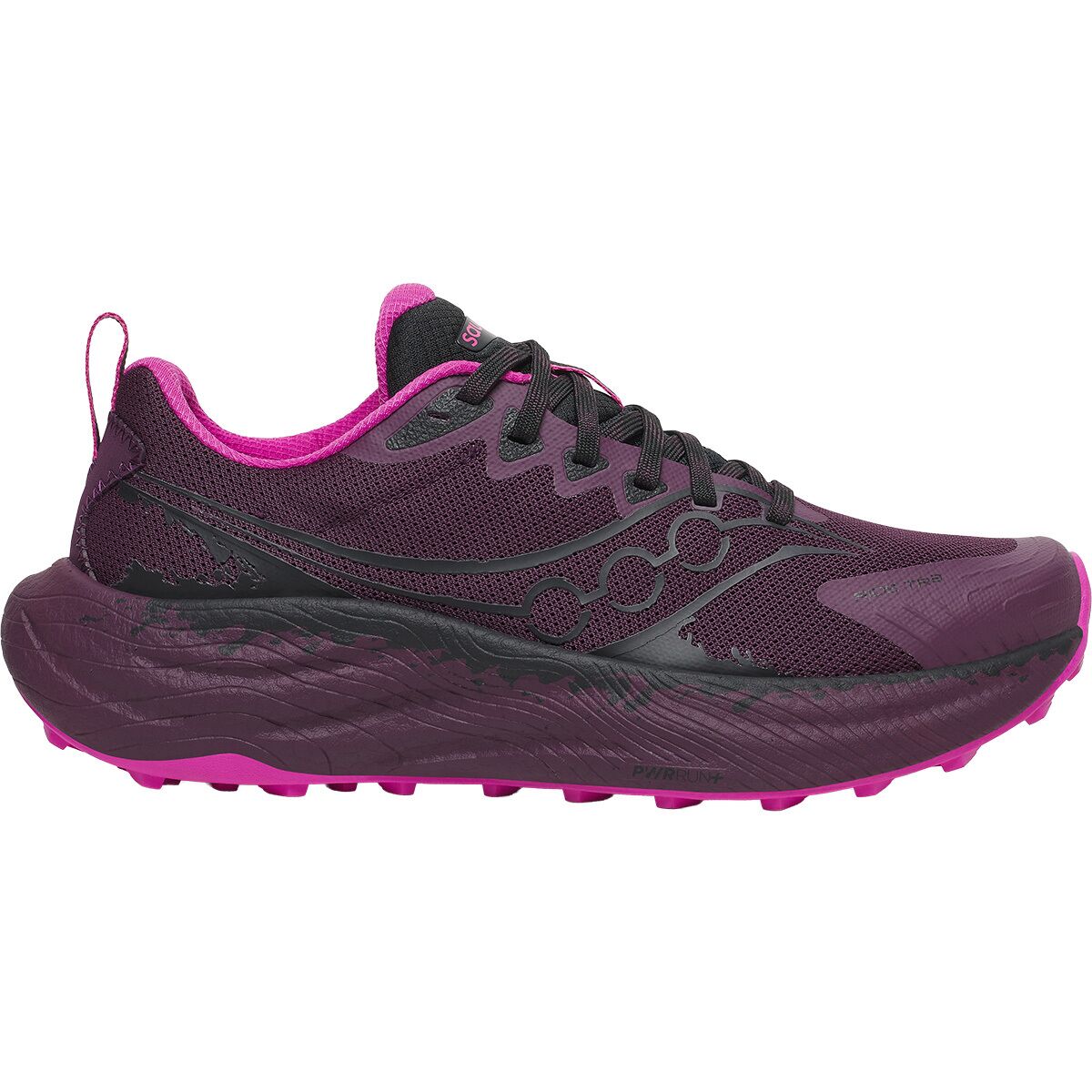 Image of Saucony Ride TR3 Trail Running Shoe - Women's Eggplant/Black, 9.5