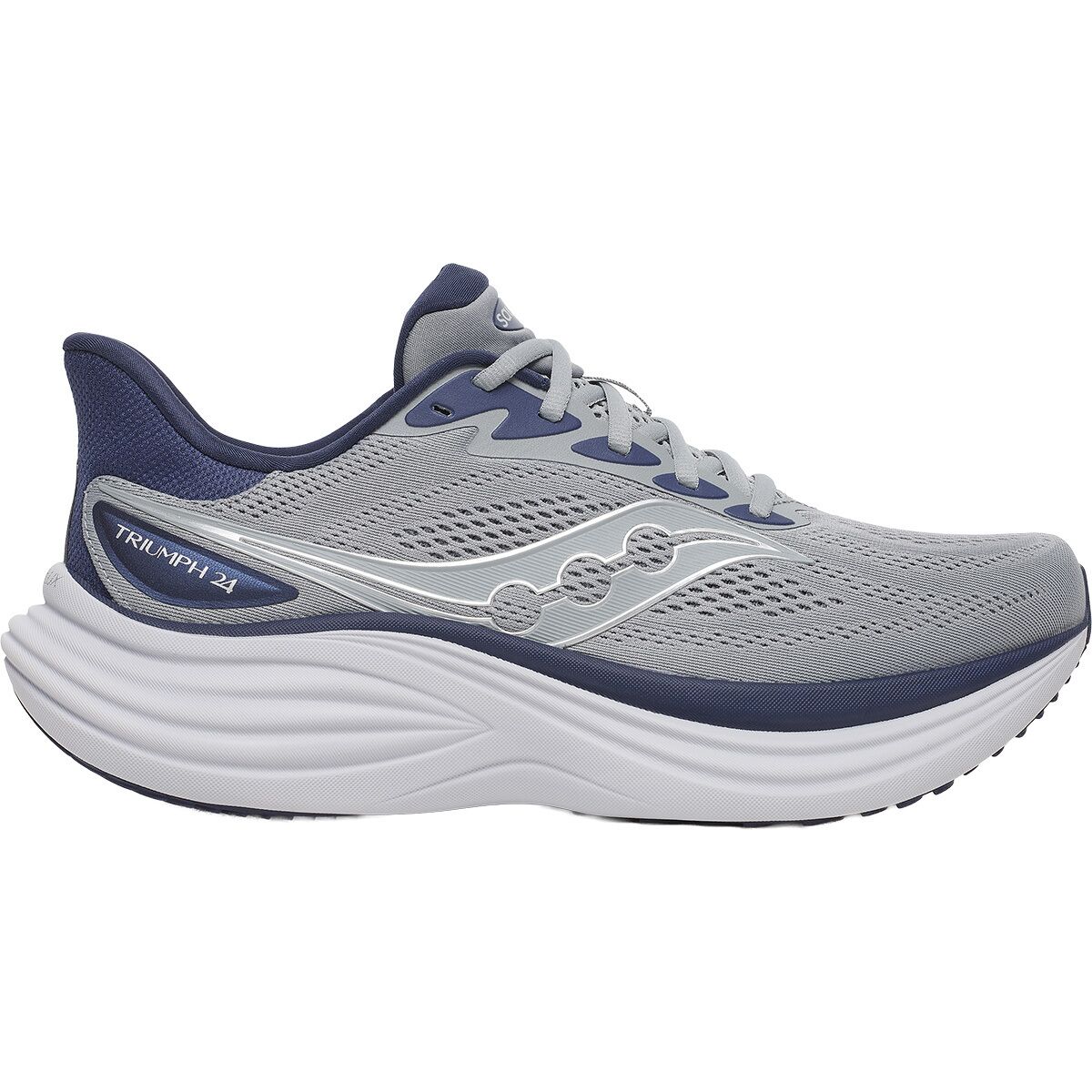 Image of Saucony Triumph 24 Running Shoe - Men's Fossil/Naval, 9.0