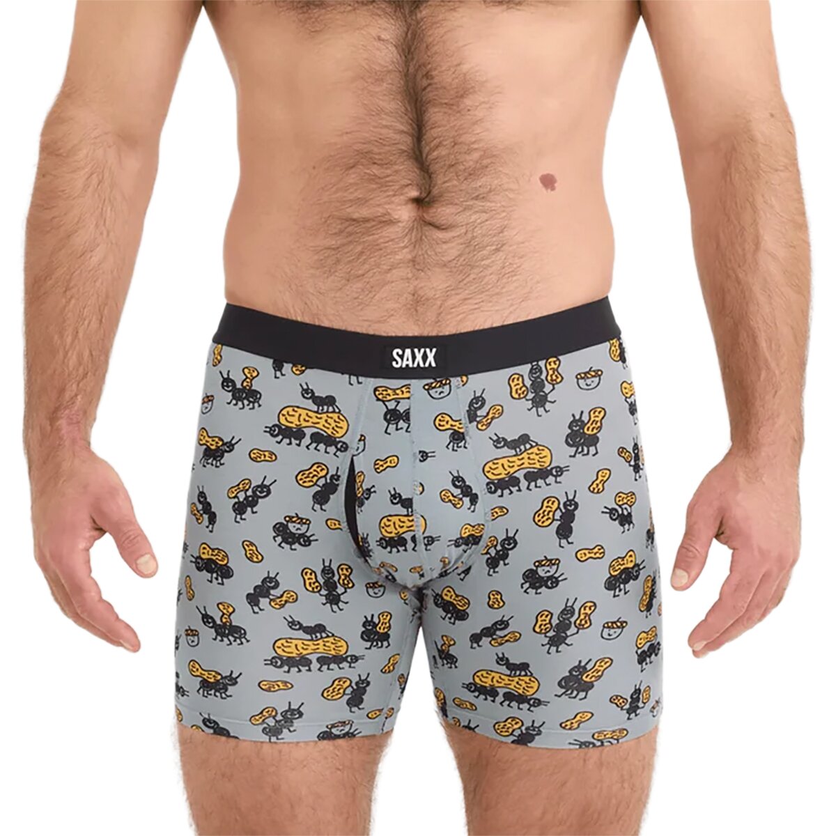 Image of SAXX Vibe Xtra Soft Boxer Brief + Fly - Men's Ants In Your Pants/Silver Pine, M