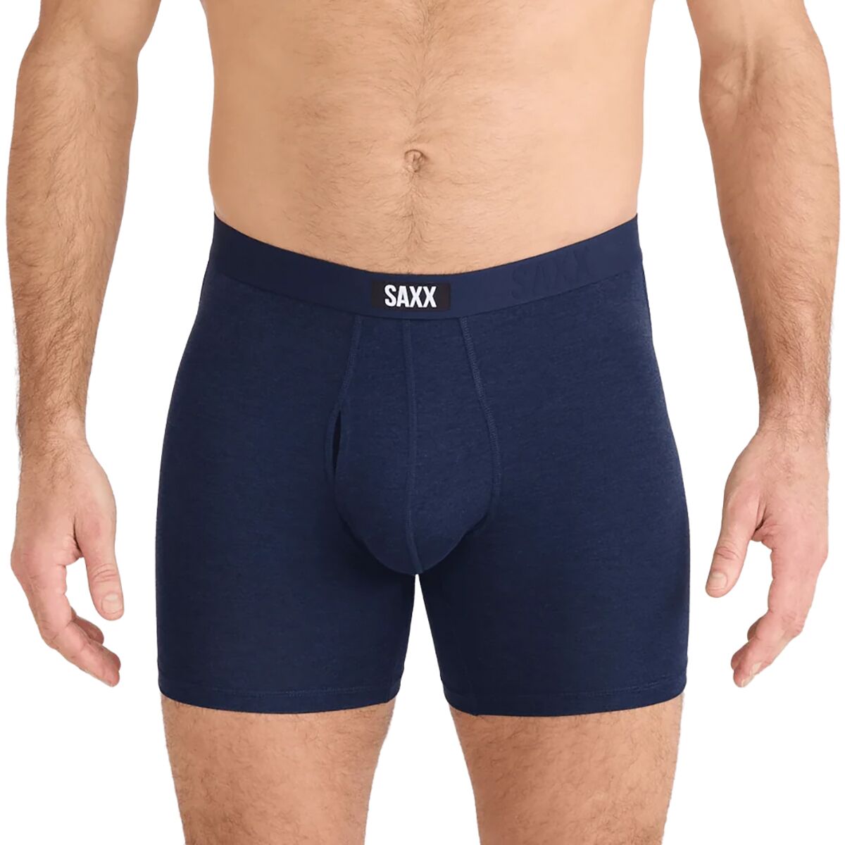 Image of SAXX Vibe Xtra Soft Boxer Brief + Fly - Men's Dark Navy Heather, S