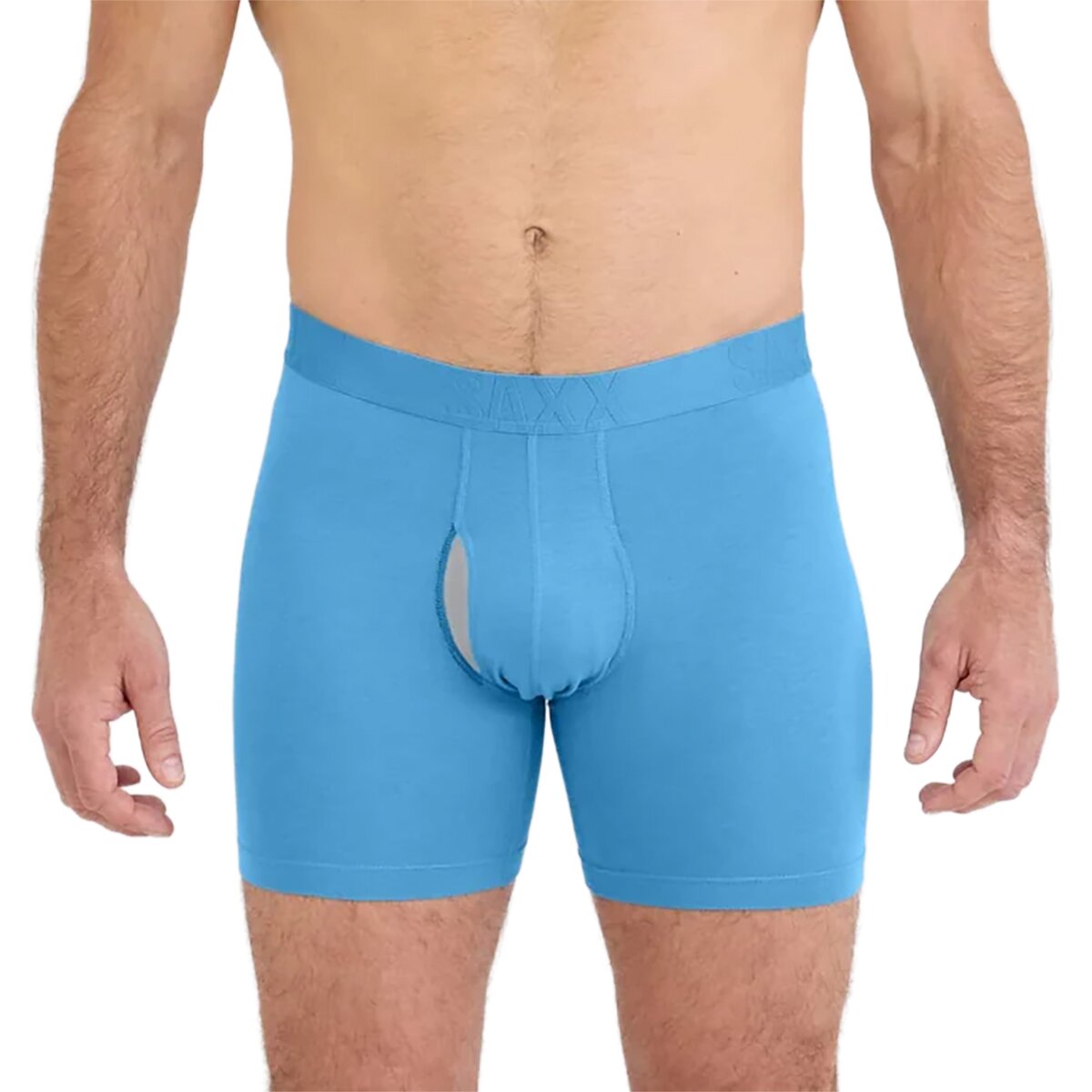 Image of SAXX DropTemp Cooling Cotton Boxer Brief + Fly - Men's Parisian Blue, M