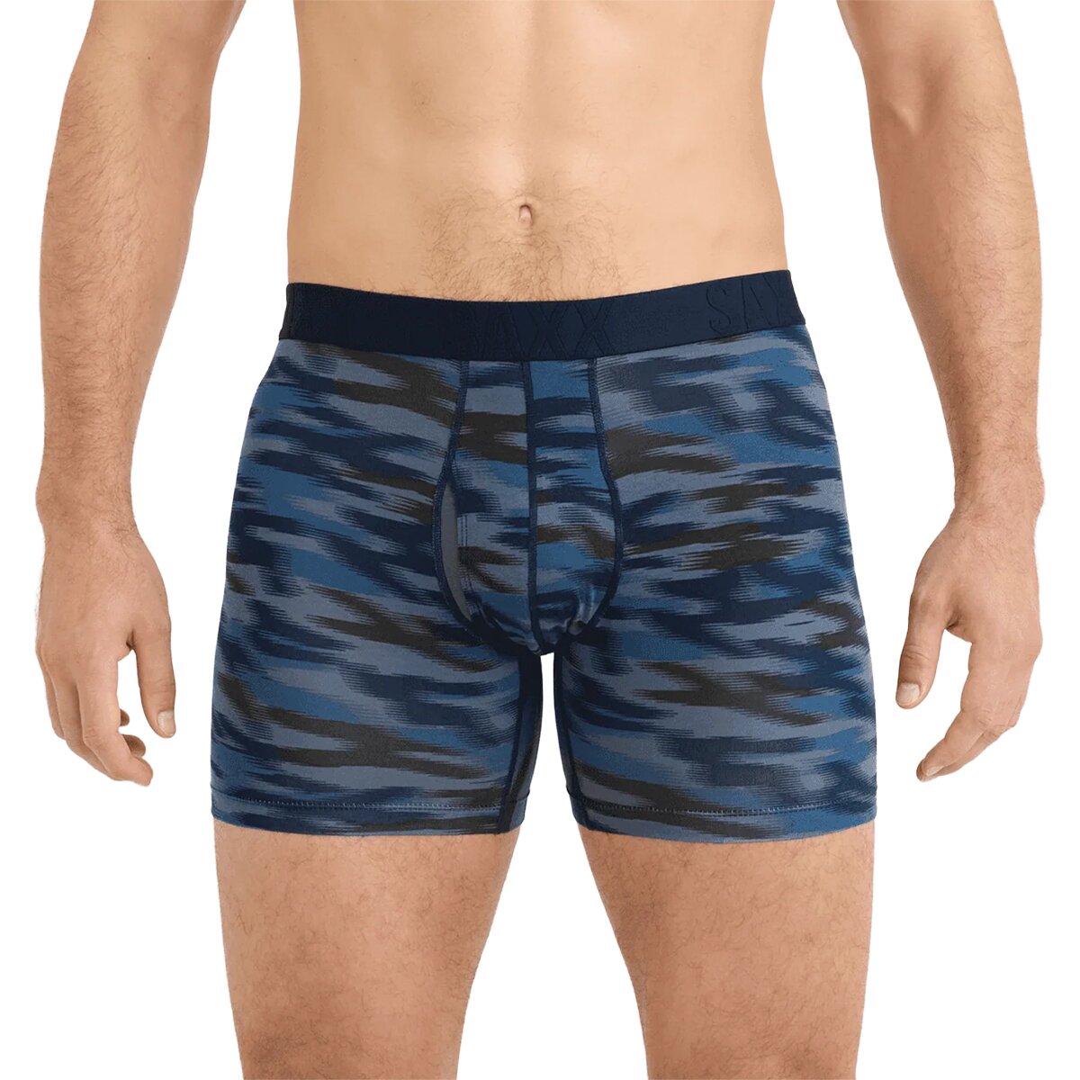 Image of SAXX DropTemp Cooling Cotton Boxer Brief + Fly - Men's Swift Camo/Dark Ink, XL