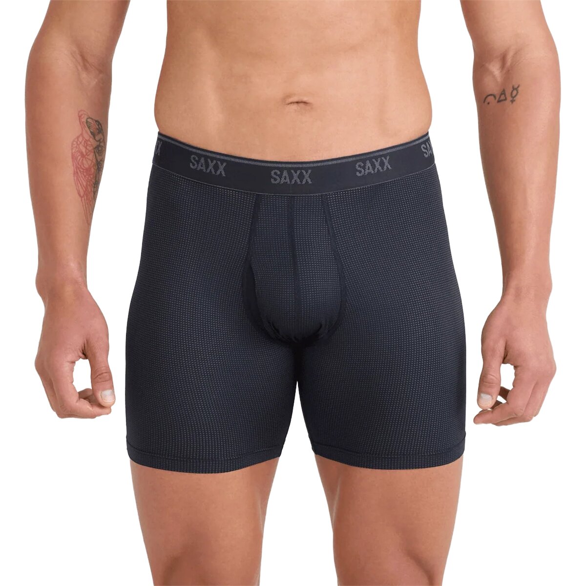 Image of SAXX Quest Quick-Dry Mesh Boxer Brief + Fly - Men's Black, XXL