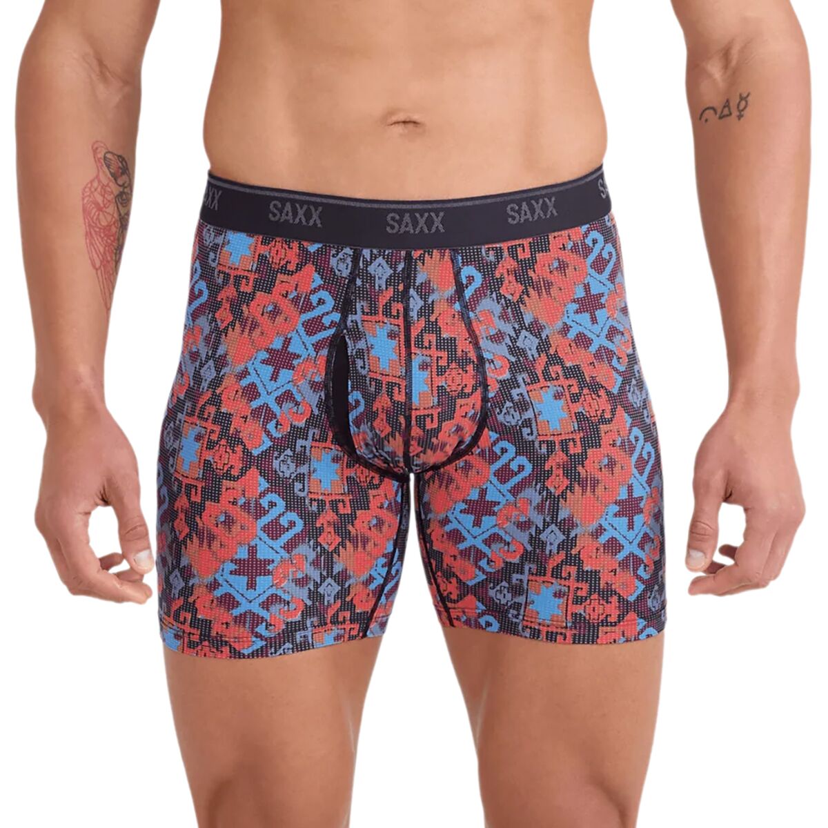 SAXX SAXX Quest Quick-Dry Mesh Boxer Brief + Fly - Men's Heritage Weave/Multi, XXL