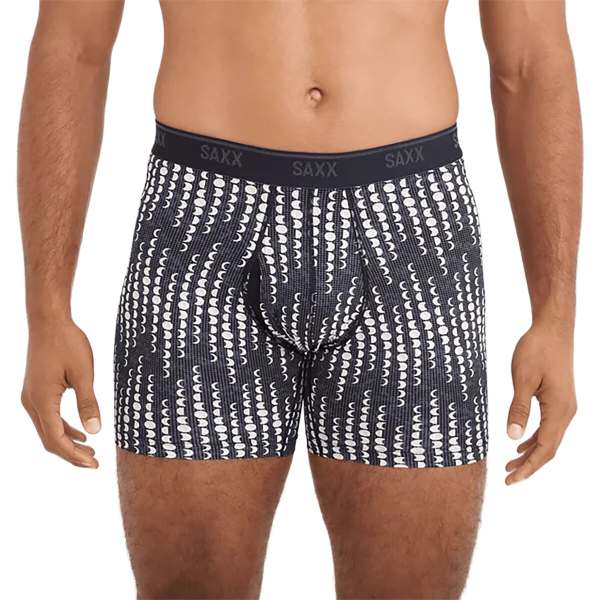 Image of SAXX Quest Quick-Dry Mesh Boxer Brief + Fly - Men's Moonrise/Black, XXL