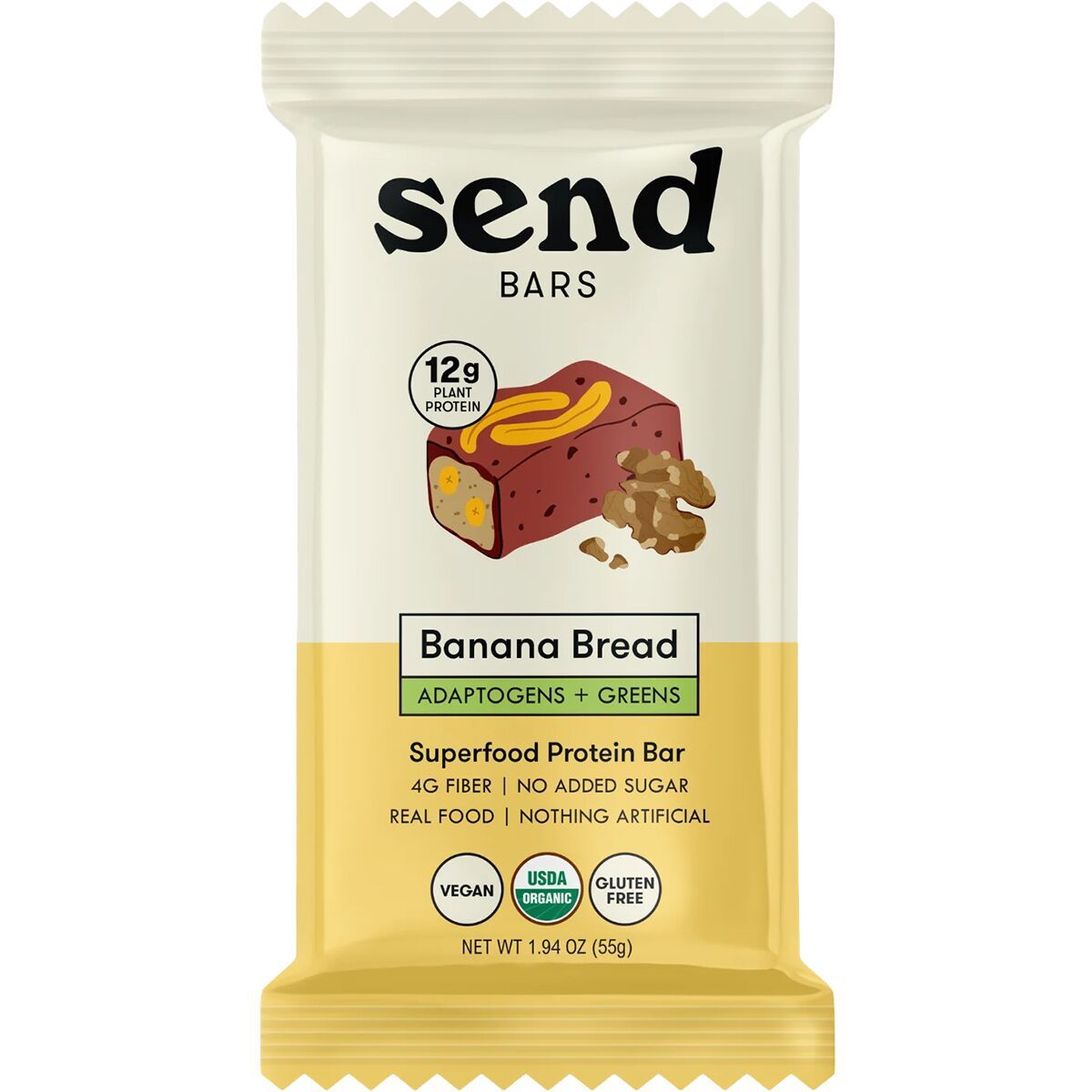 Image of SEND Bars Organic Protein Bar- 8-Pack Banana Bread, 8 Bars