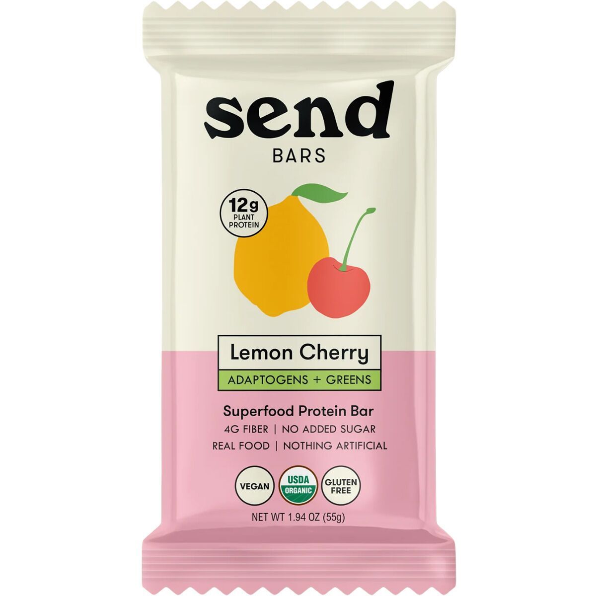 Image of SEND Bars Organic Protein Bar- 8-Pack Cherry, 8 Bars