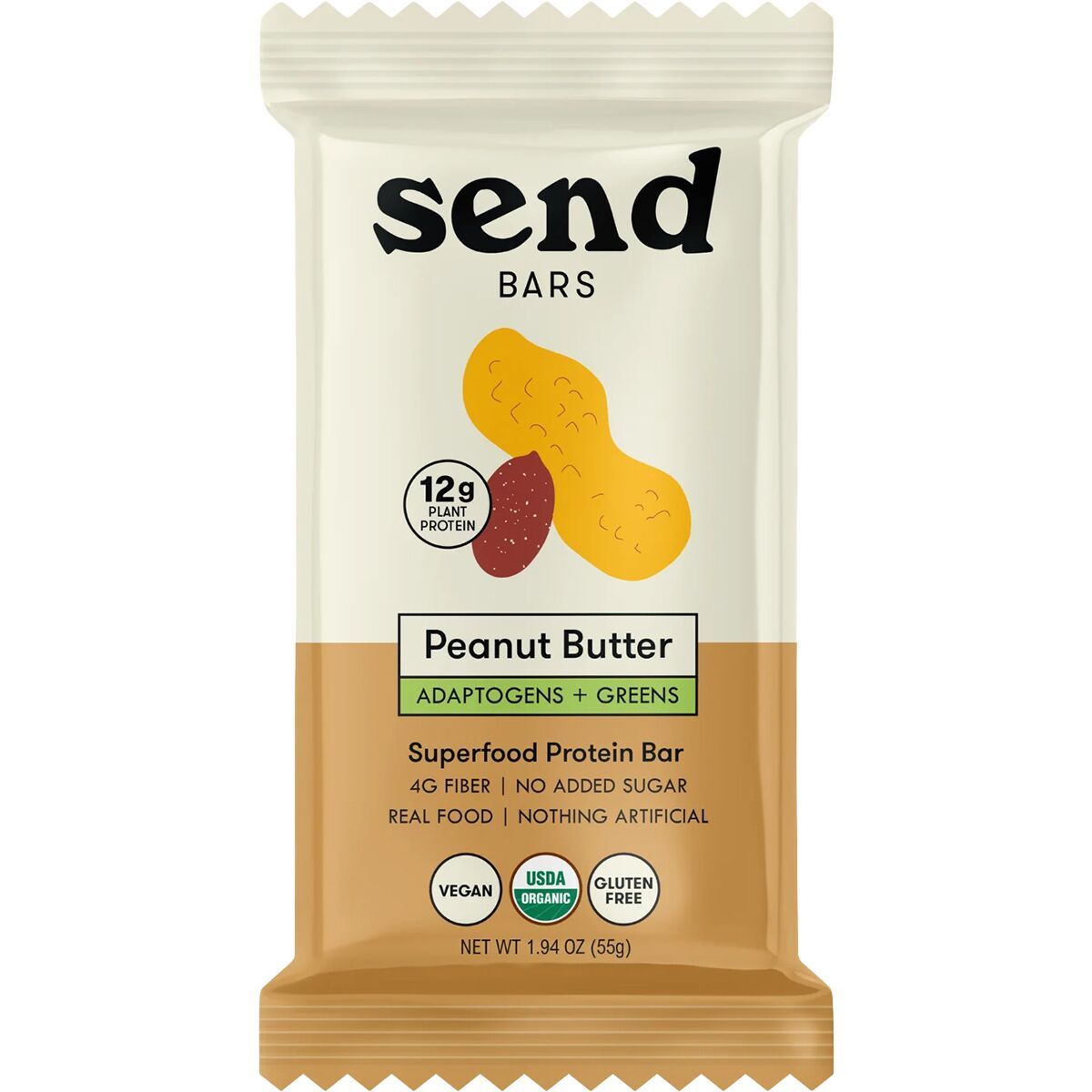Image of SEND Bars Organic Protein Bar- 8-Pack Peanut Butter, 8 Bars