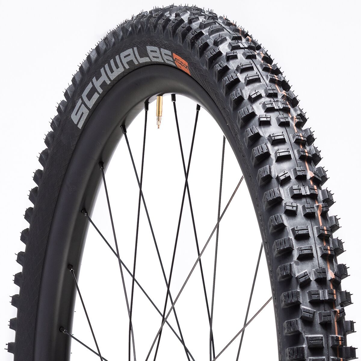 Image of Schwalbe Hans Dampf Addix Evolution 27.5in Tire Black, 2.35in, Soft/Super Trail