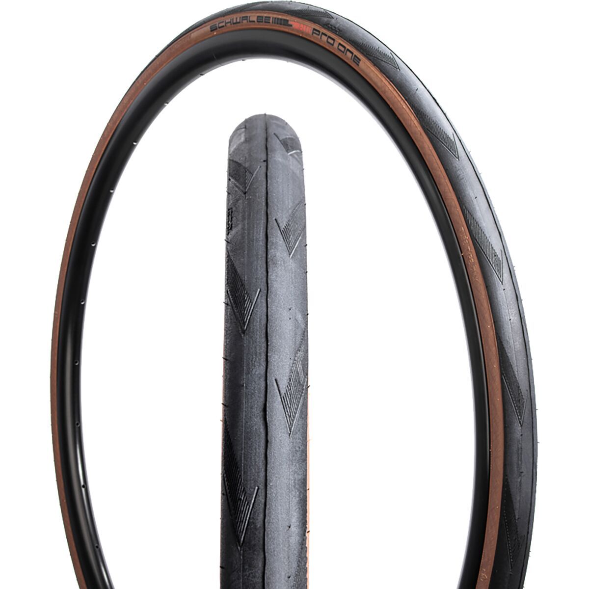 Image of Schwalbe Pro One Addix Evolution Clincher Tire Black/Transparent, 25mm, Race/V-Guard