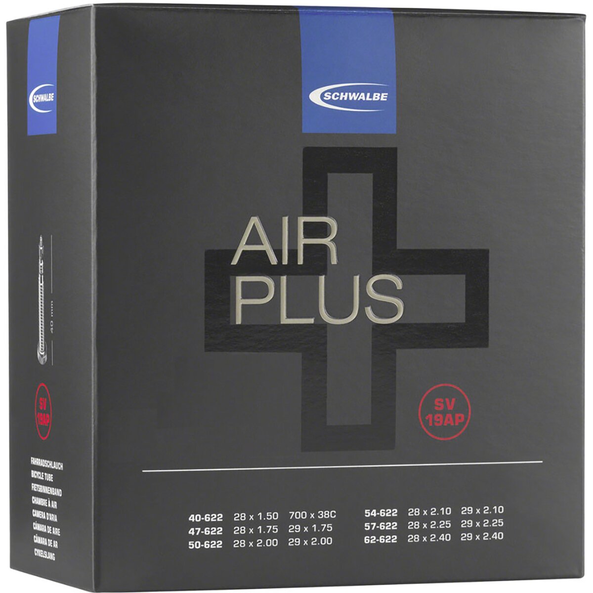 Schwalbe Air Plus 29in Tube One Color, 1.5in-2.4in/40mm Presta