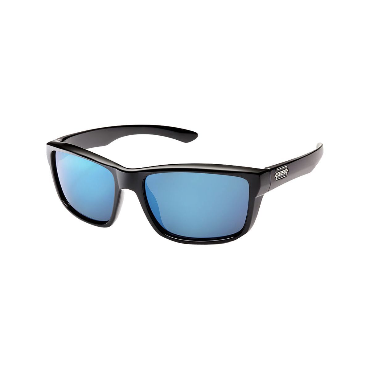 Image of Suncloud Polarized Optics Mayor Polarized Sunglasses - Men's Black/Blue Mirror, One Size