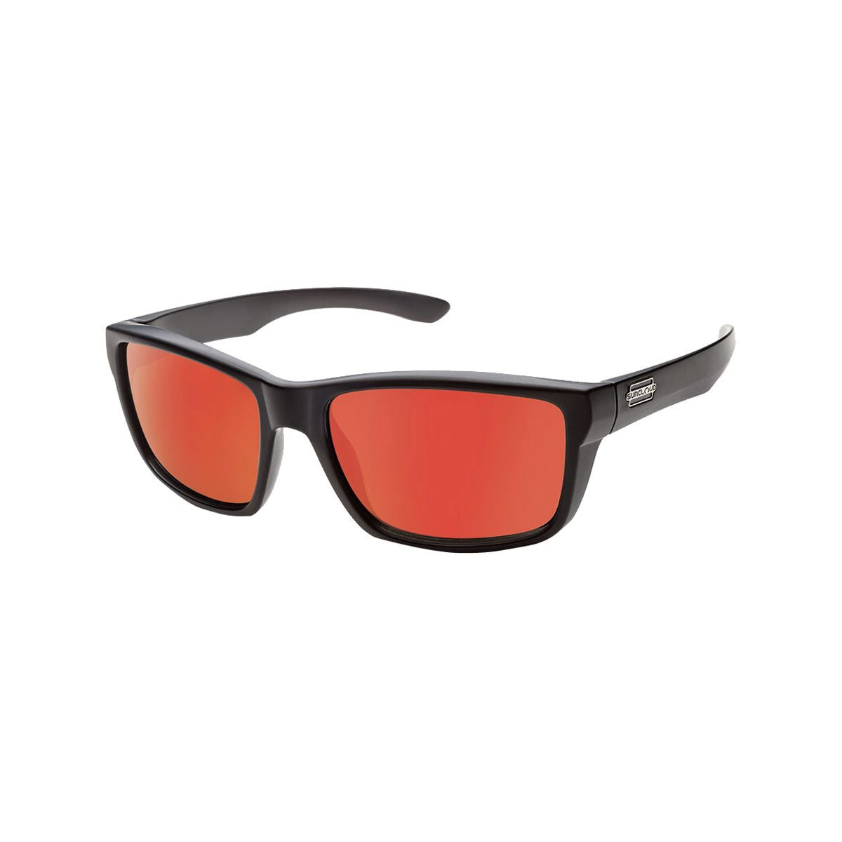 Image of Suncloud Polarized Optics Mayor Polarized Sunglasses - Men's Matte Black/Red Mirror, One Size