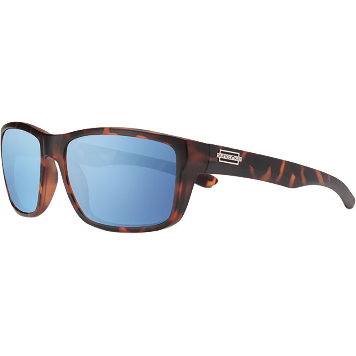 Image of Suncloud Polarized Optics Mayor Polarized Sunglasses - Men's Matte Tortoise/Polarized Aqua Mirror, One Size