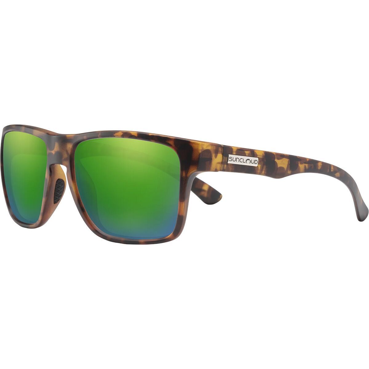 Image of Suncloud Polarized Optics Rambler Polarized Sunglasses Matte Tortoise/Polar Green Mirror, One Size