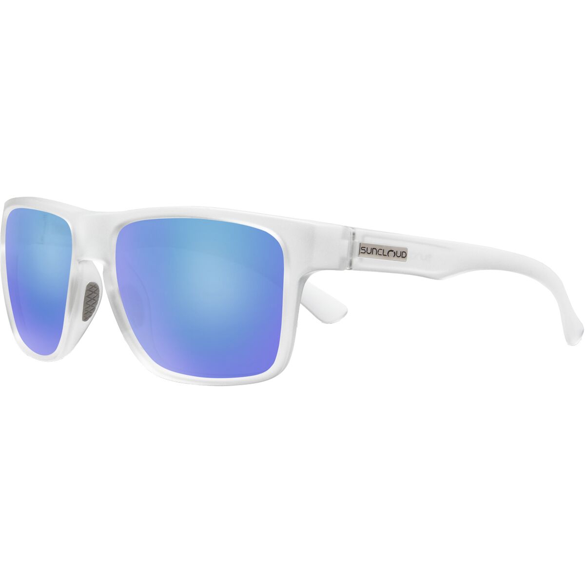 Suncloud Polarized Optics Suncloud Polarized Optics Rambler Polarized Sunglasses Matte Crystal/Polar Blue Mirror, One Size