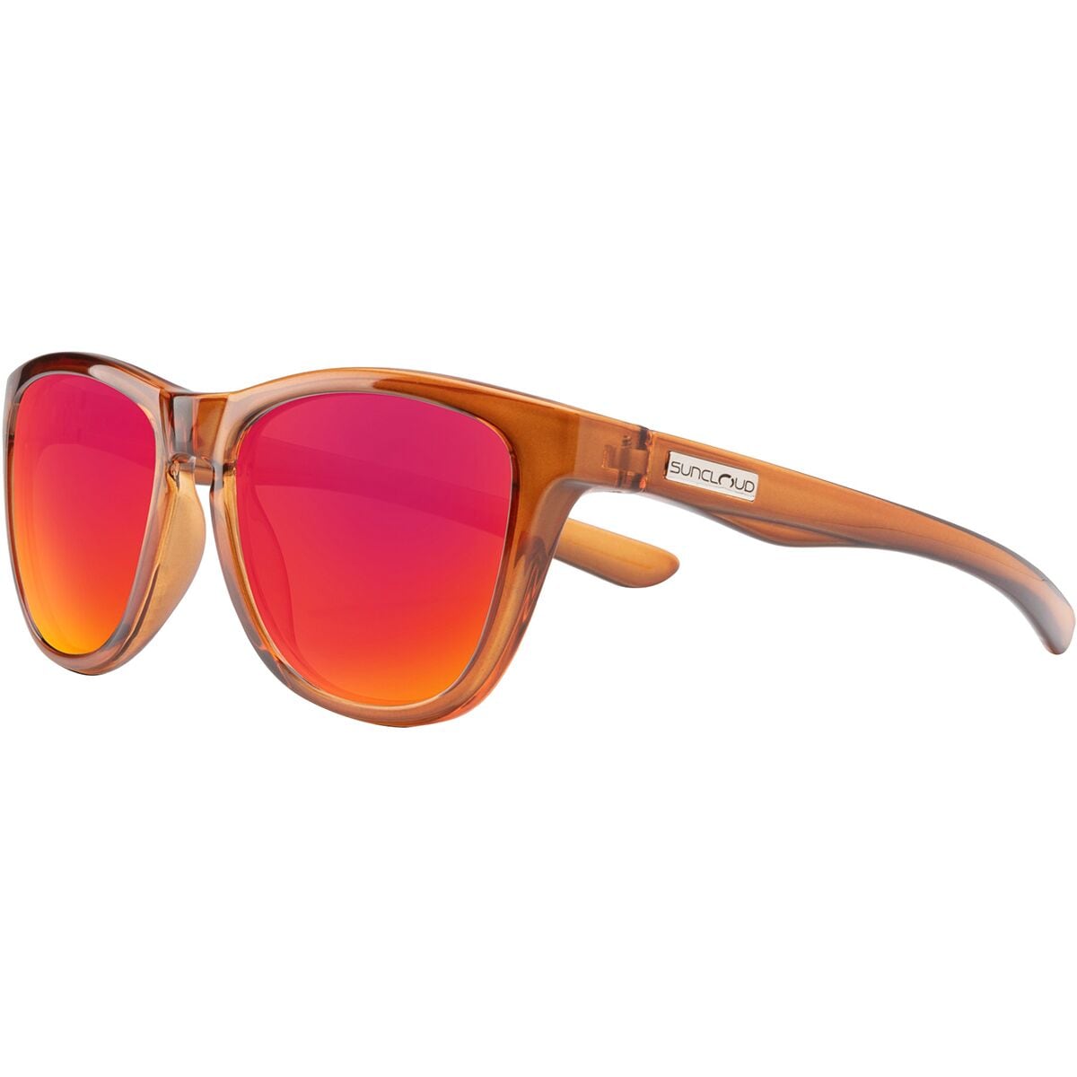 Image of Suncloud Polarized Optics Topsail Polarized Sunglasses Crystal Amber/Polarized Red Mirror, One Size
