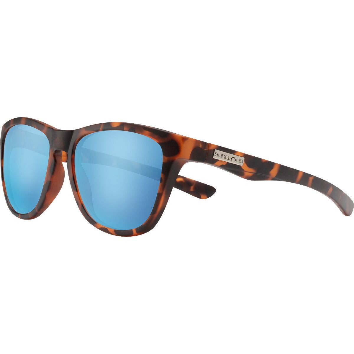 Image of Suncloud Polarized Optics Topsail Polarized Sunglasses Matte Tortoise/Polarized Aqua Mirror, One Size