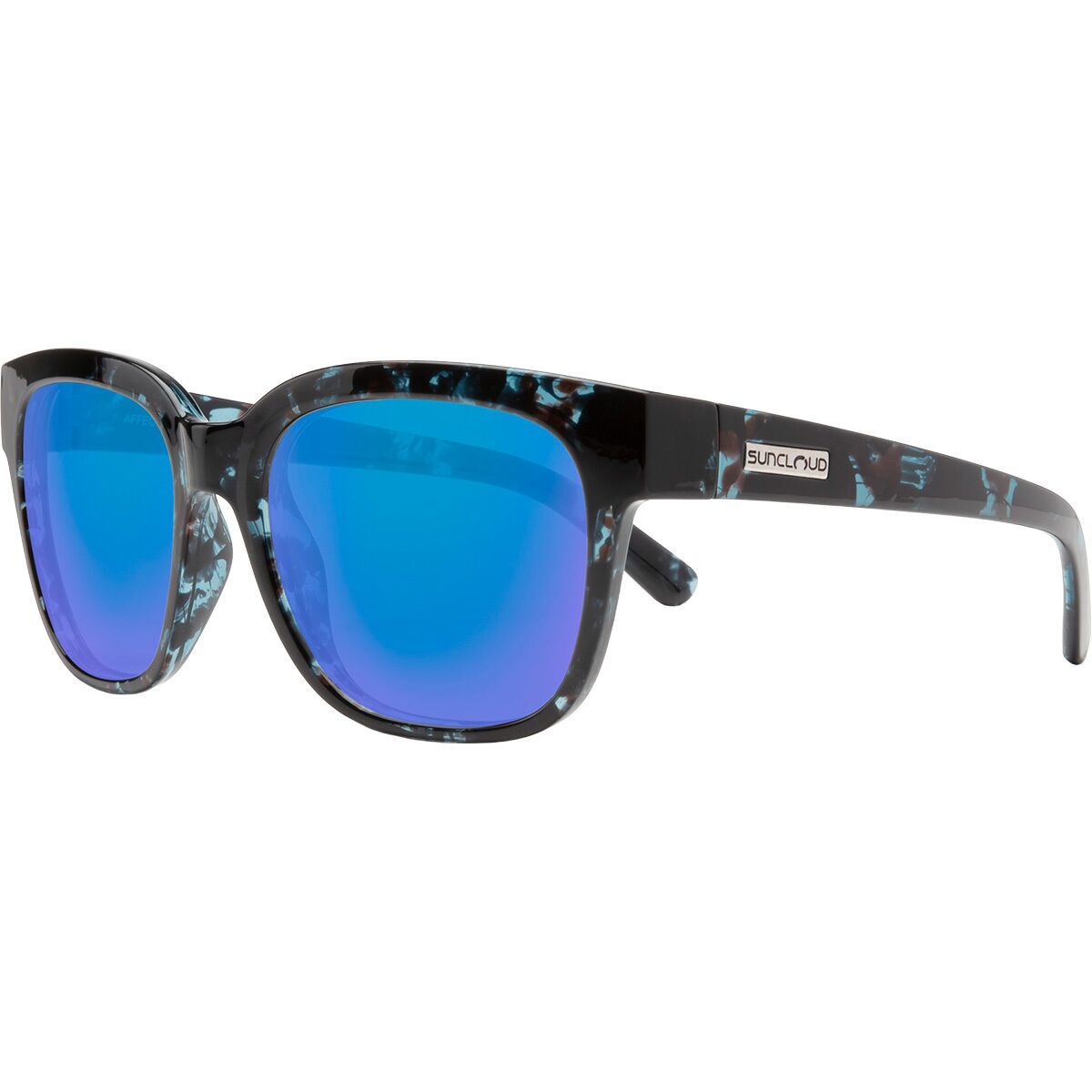 Image of Suncloud Polarized Optics Affect Polarized Sunglasses Blue Tortoise/Polar Blue Mirror, One Size
