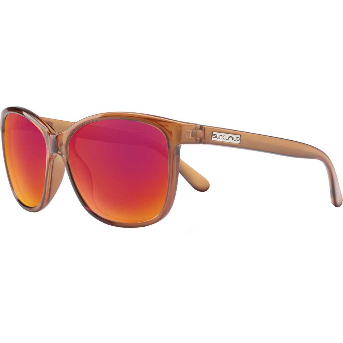 Suncloud Polarized Optics Suncloud Polarized Optics Sashay Polarized Sunglasses Crystal Amber/Polar Red Mirror, One Size