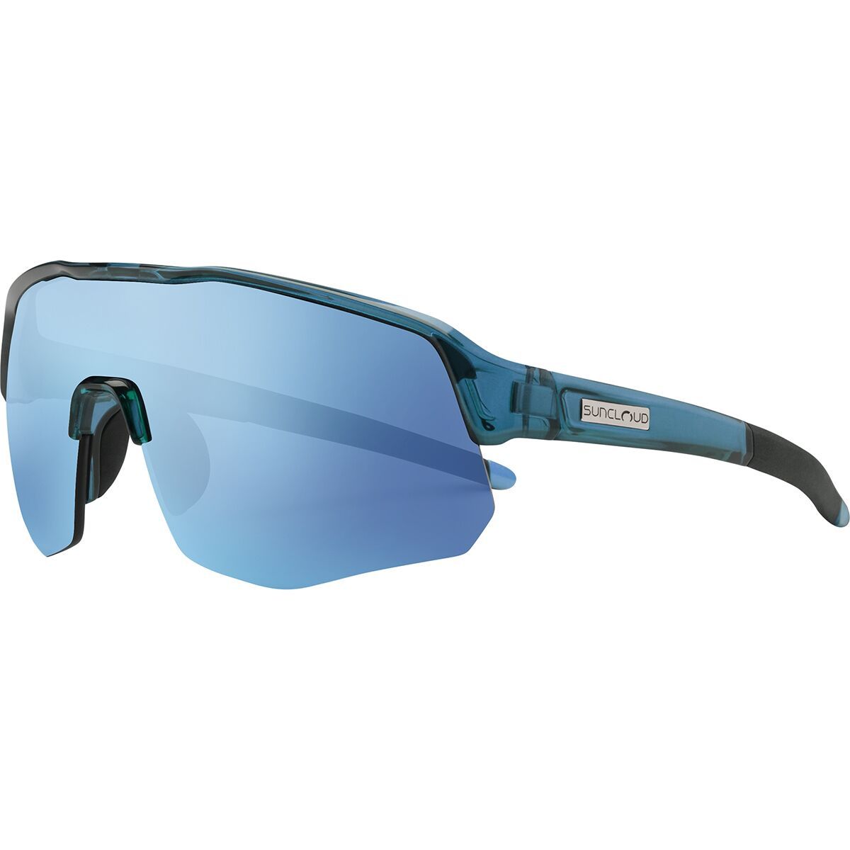 Image of Suncloud Polarized Optics Cadence Polarized Sunglasses Matte Crystal Marine/Polar Aqua Mirror, One Size