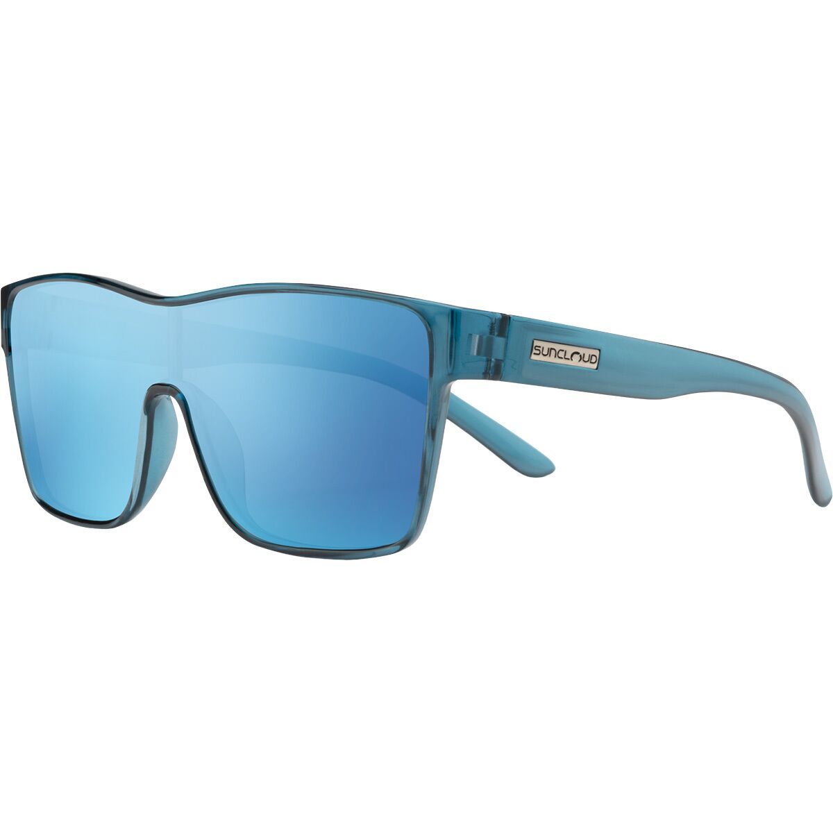 Image of Suncloud Polarized Optics Biff Polarized Sunglasses Crystal Marine/Polarized Aqua Mirror, One Size