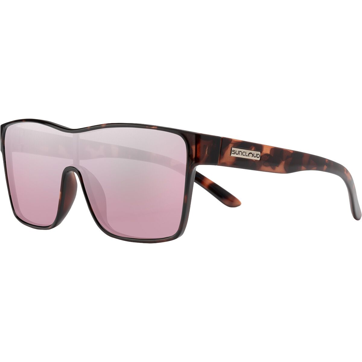 Image of Suncloud Polarized Optics Biff Polarized Sunglasses Tortoise/Polarized Pink Gold Mirror, One Size