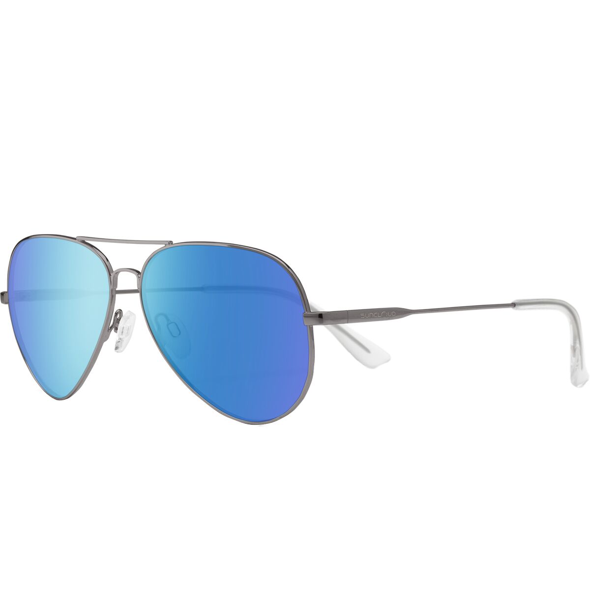 Image of Suncloud Polarized Optics Hard Deck Polarized Sunglasses Gunmetal/Polarized Blue Mirror, One Size