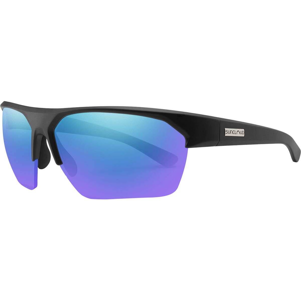 Image of Suncloud Polarized Optics Rival Polarized Sunglasses Matte Black/Polarized Blue Mirror, One Size