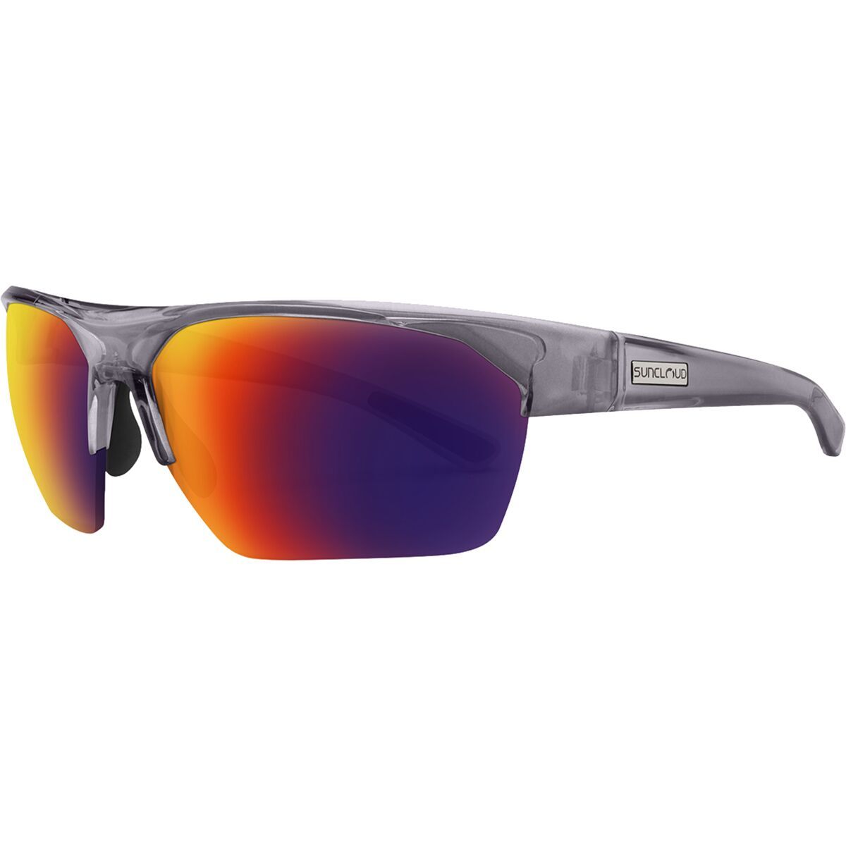 Image of Suncloud Polarized Optics Rival Polarized Sunglasses Transparent Gray/Polarized Plasma Mirror, One Size