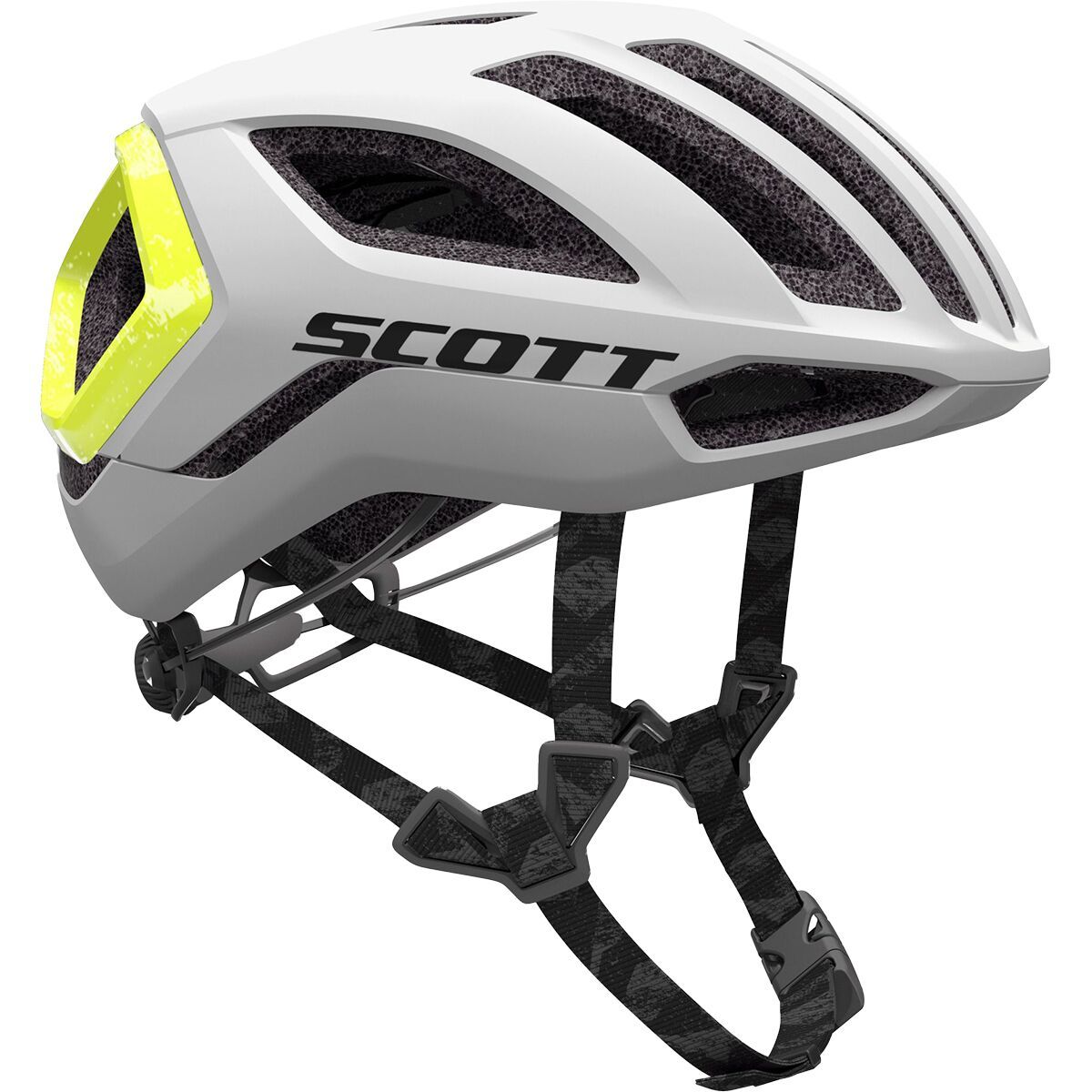 Scott Centric Plus Helmet Rainbow White/Radium Yellow, S