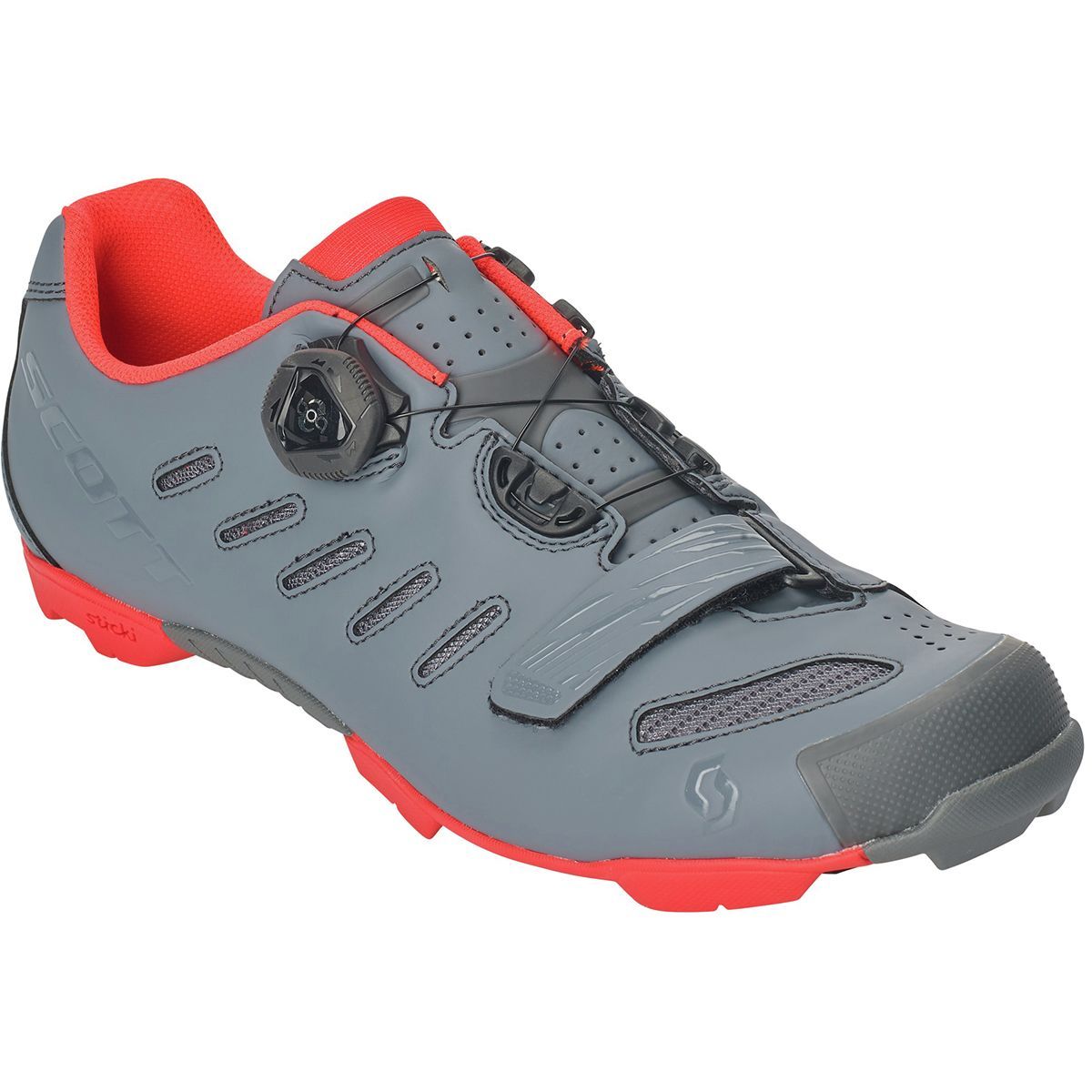 Scott MTB Team BOA Cycling Shoe - Men's Cool Grey/Neon Orange, 43.0
