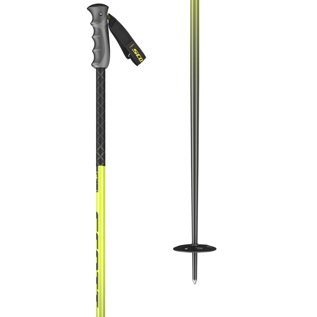 Scott Scrapper Pro SRS Ski Pole Black/Yellow, 44in
