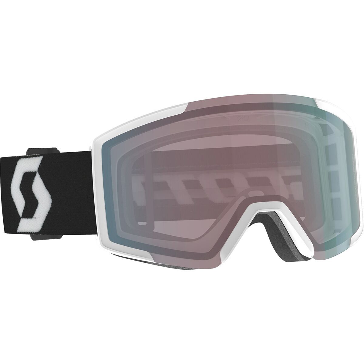 Scott Shield Amplifier Goggles Team White/Black/Enhancer Aqua Chrome, One Size