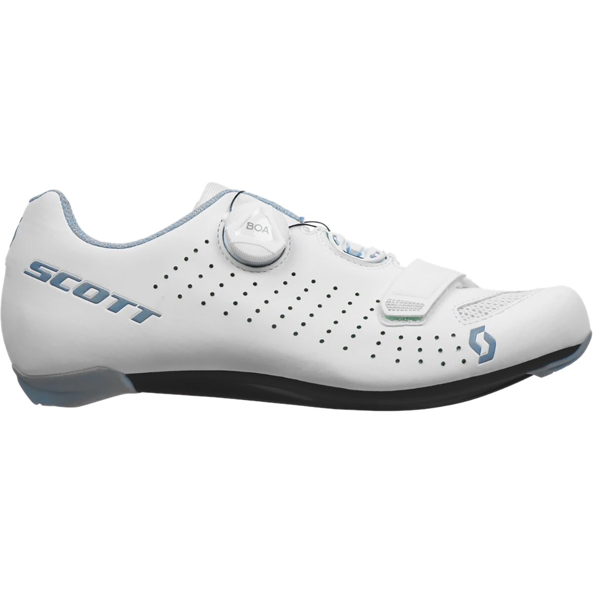 Image of Scott Road Comp BOA Cycling Shoe - Women's Matt White/Light Blue, 41.0