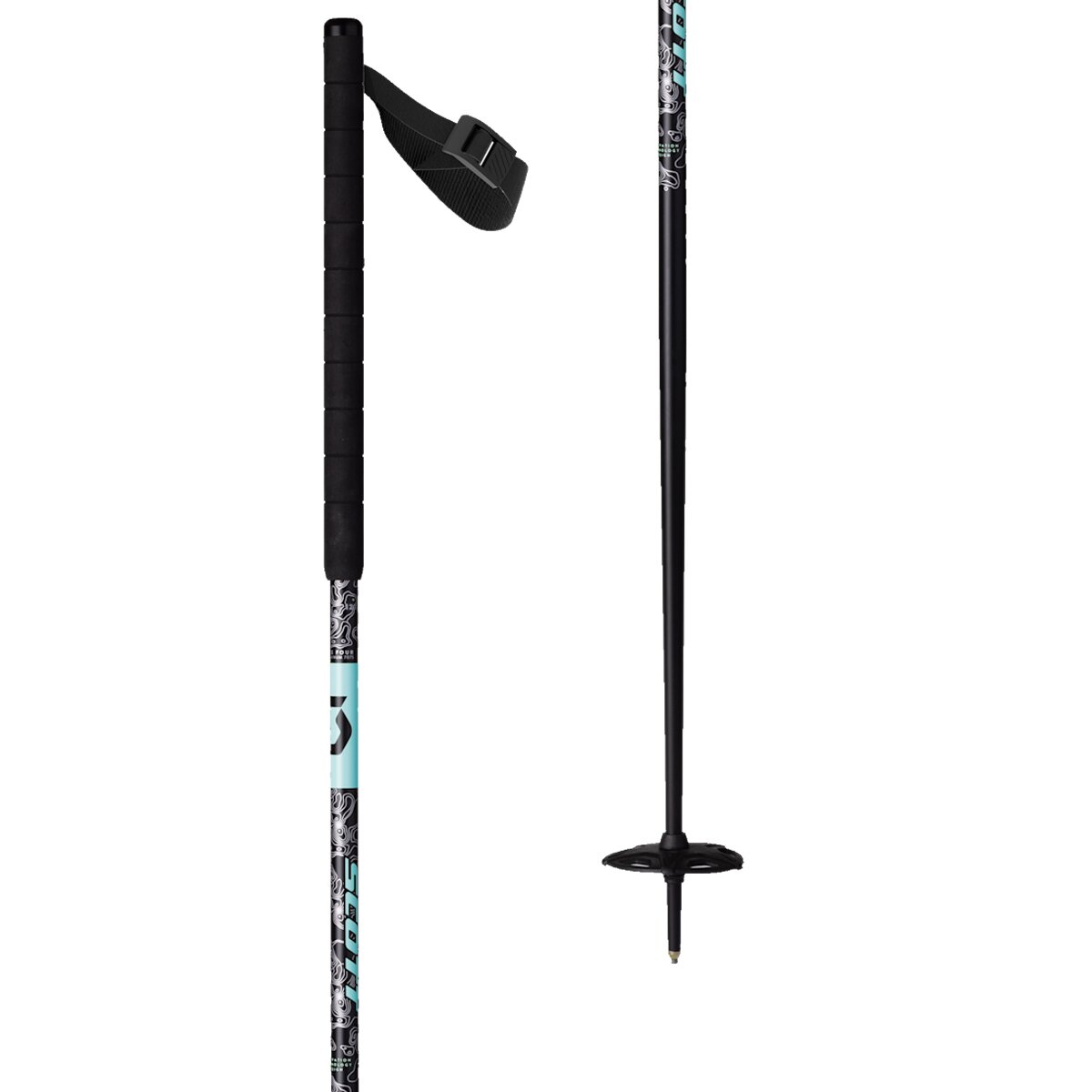 Image of Scott Free 18 Ski Pole Black Matt, 125cm