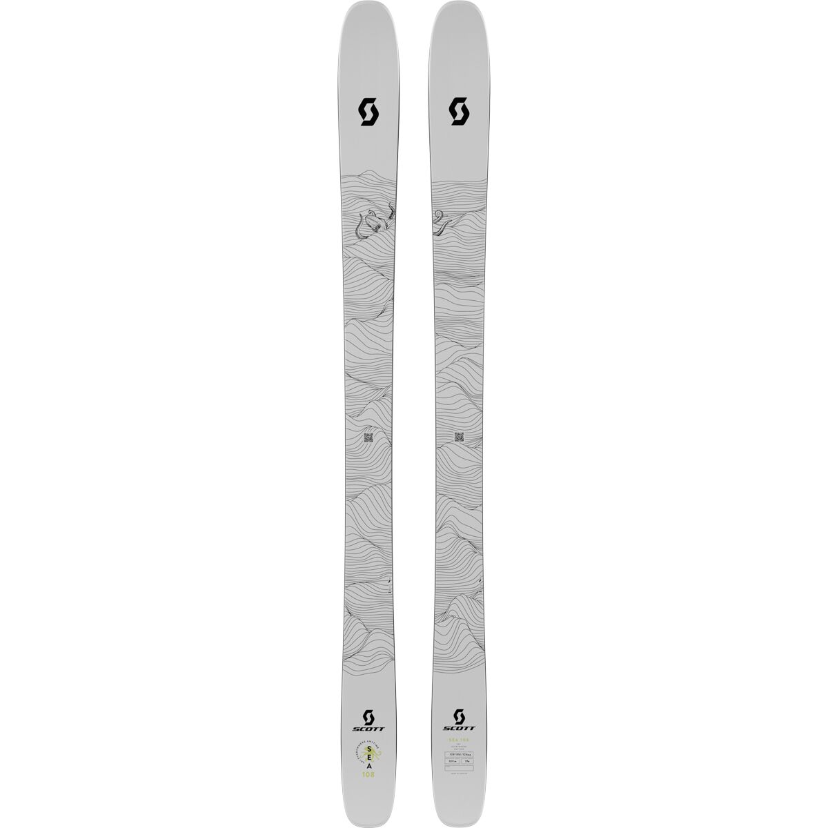 Scott Scott SEA 108 Ski White/Yellow, 176cm