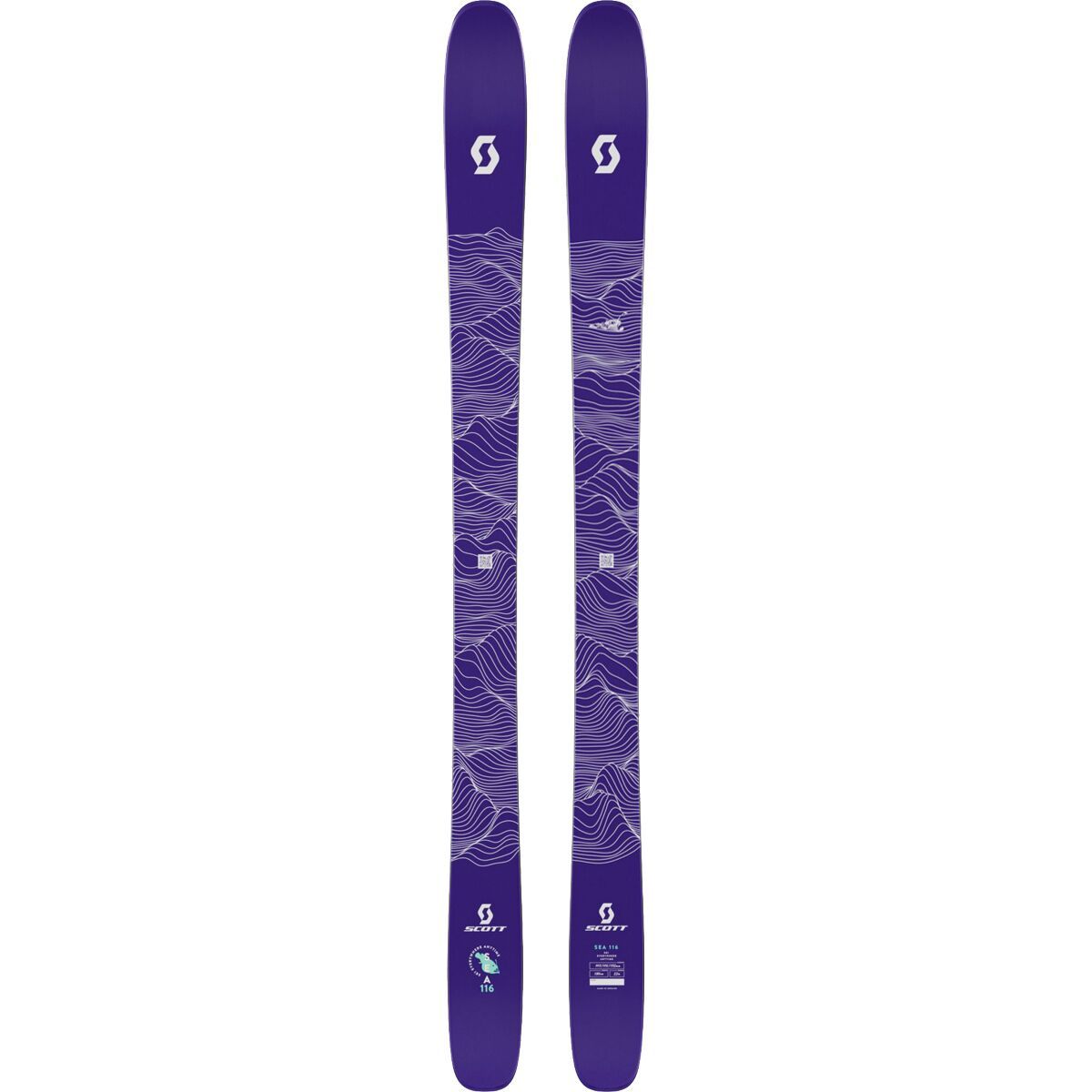 Image of Scott SEA 116 Ski Dark Purple/Mint Green, 190cm