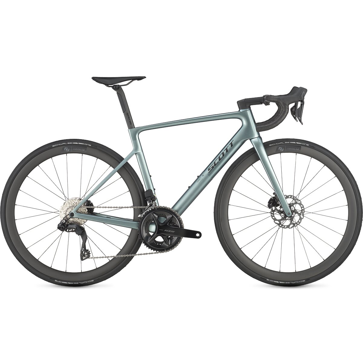 Image of Scott Addict RC 30 Road Bike Whale Grey, 52