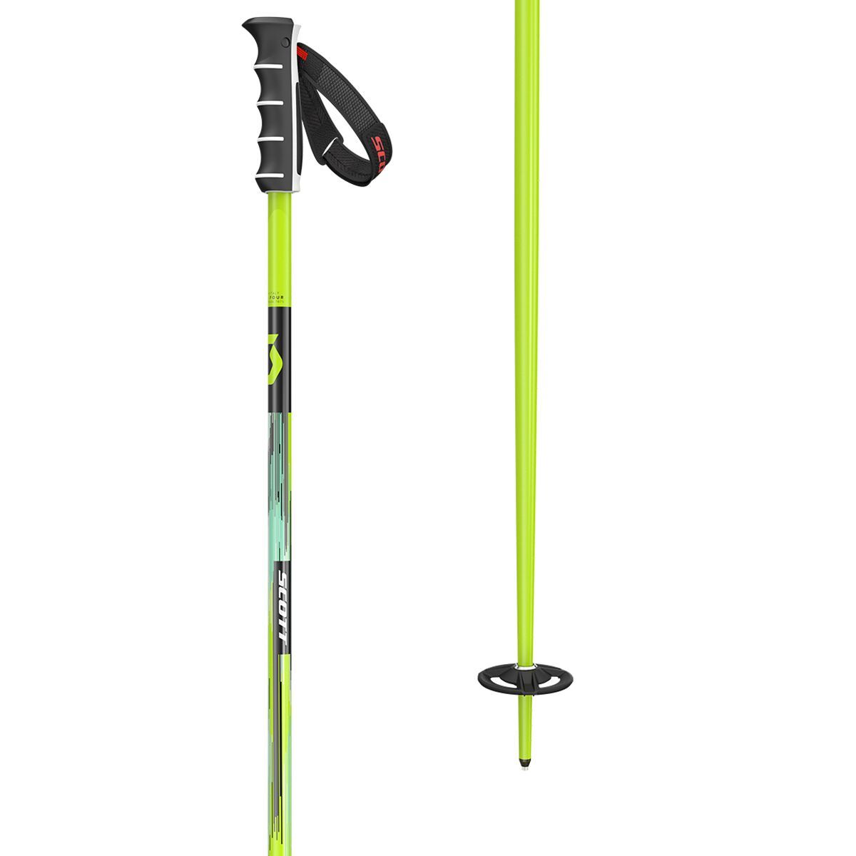 Scott Team Issue SRS Ski Poles Fluo