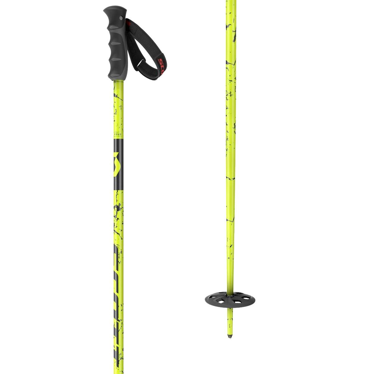 Scott Team Issue Srs Ski Poles 2025 Fluo Yellow, 46in