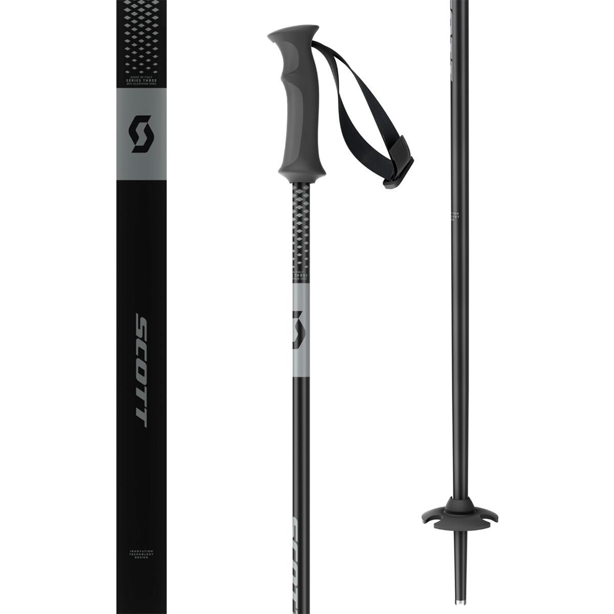 Image of Scott Element Jr Ski Poles - Kids' Black, 40in(100cm)