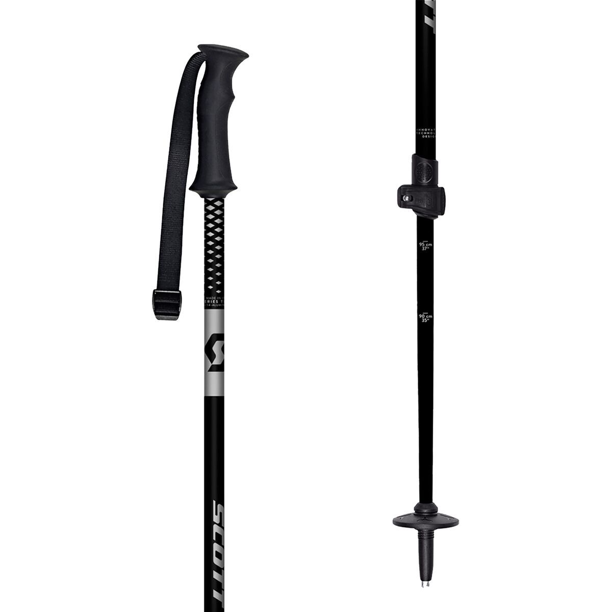 Scott Element Jr Ski Poles - Kids' Black, 38in(95cm)