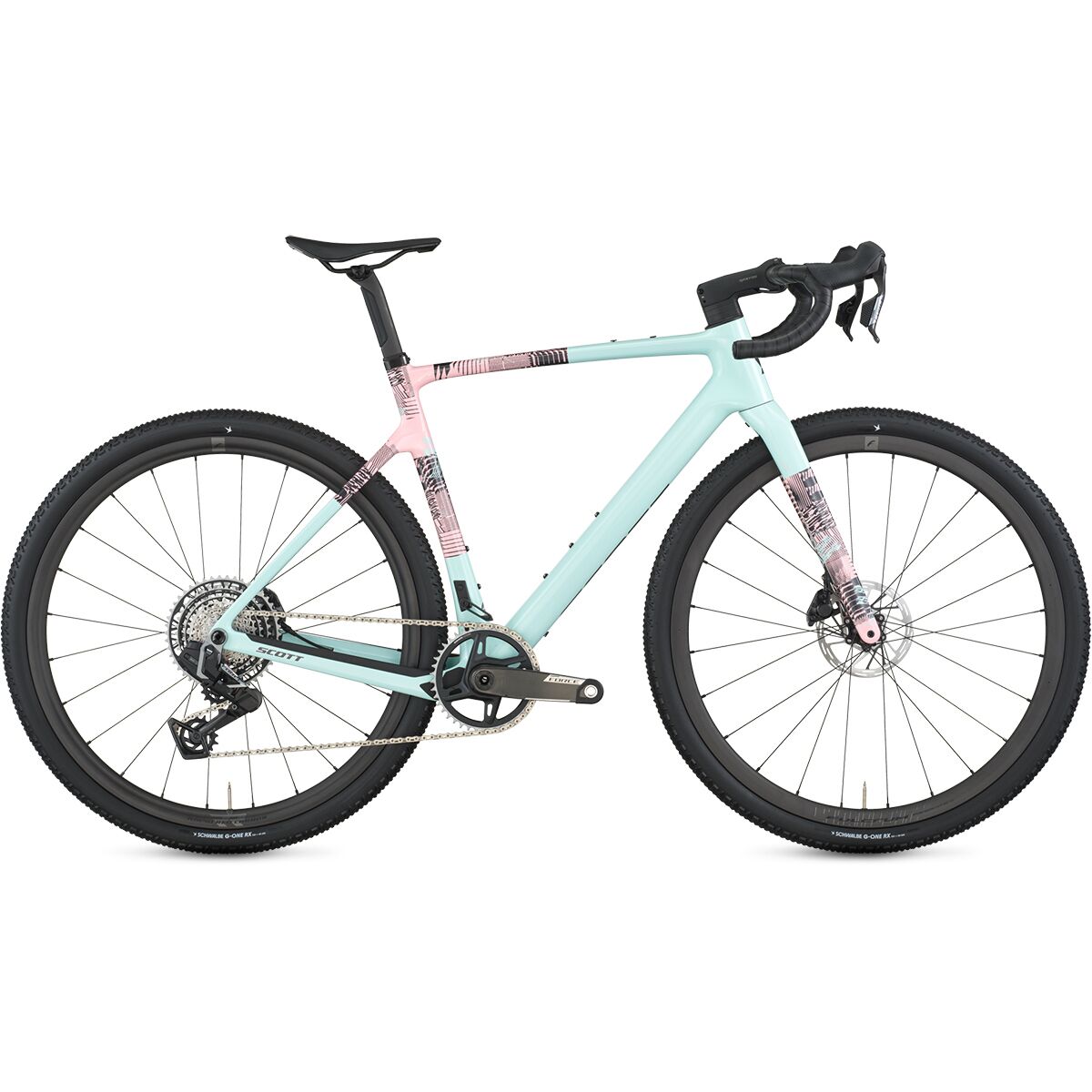 Image of Scott Addict Gravel 10 Force XPLR AXS Gravel Bike Gelato Blue/Gelato Pink, 54
