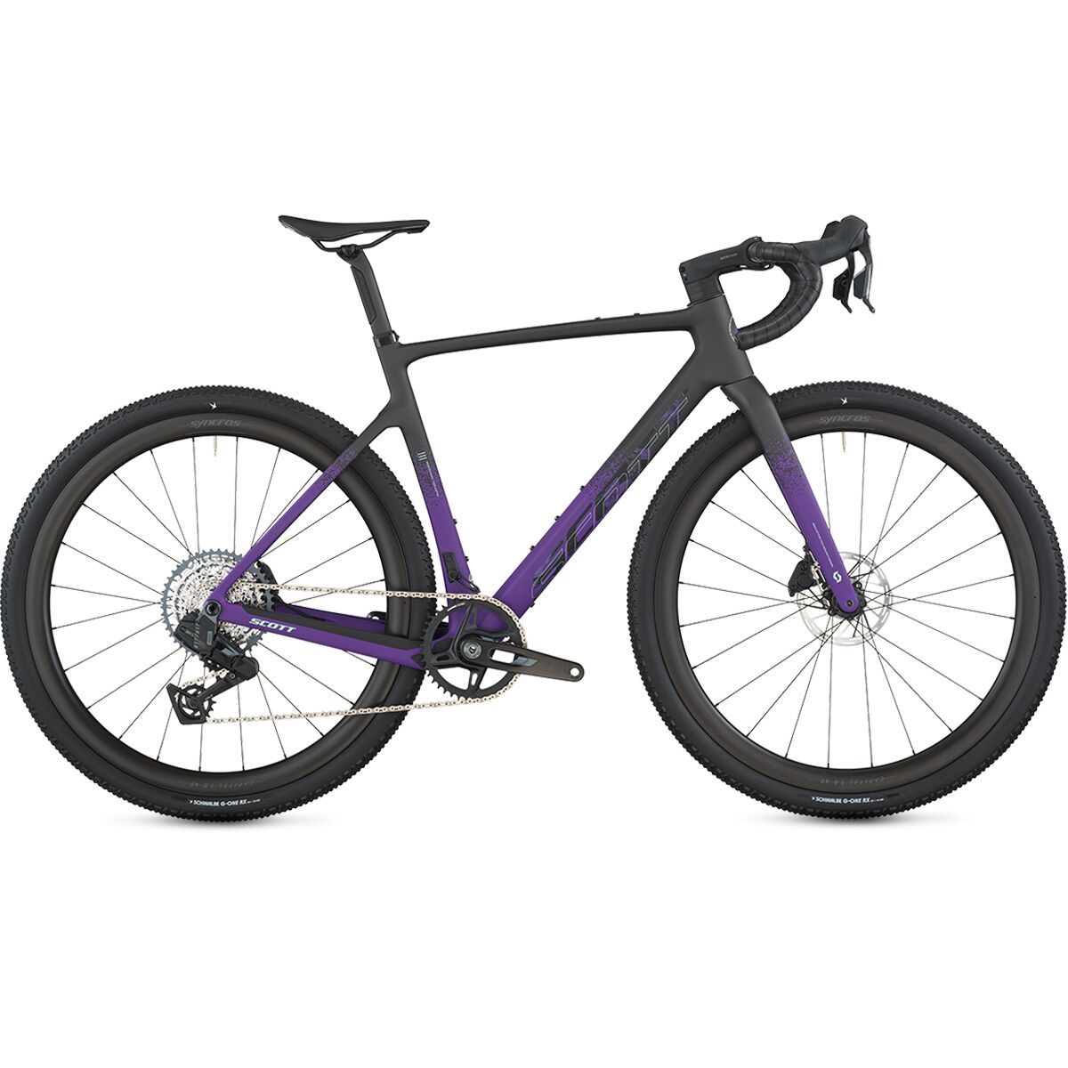 Image of Scott Addict Gravel 20 Rival XPLR AXS Gravel Bike Carbon Black/Indigo Purple, 54