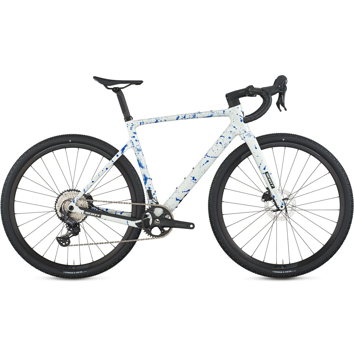 Image of Scott Addict Gravel 30 GRX RX822 1x Gravel Bike White/Splatter Blue, 54