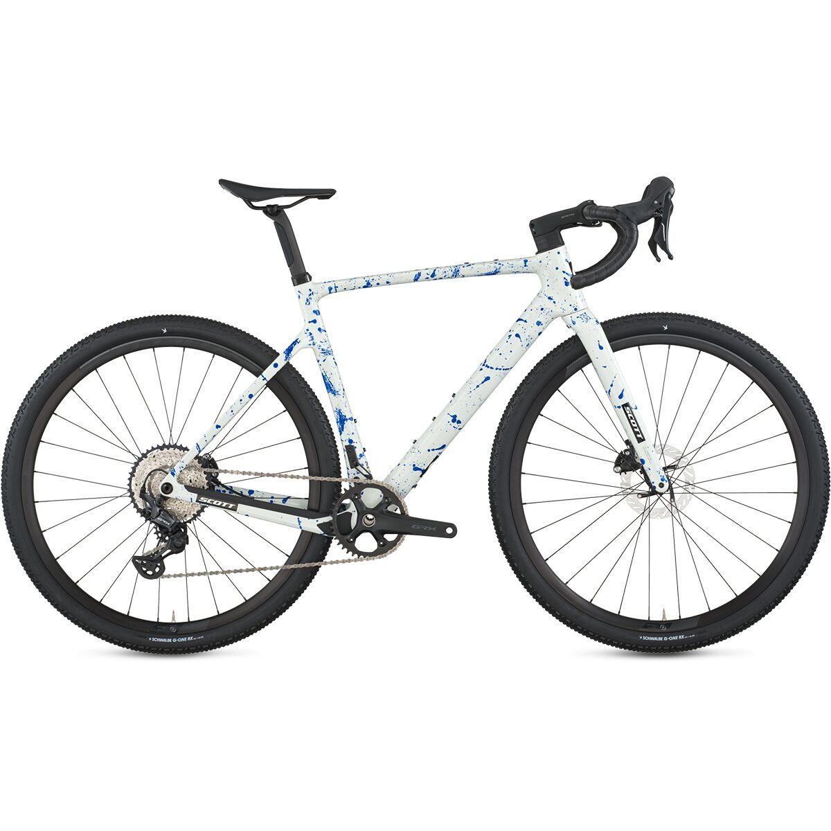 Image of Scott Addict Gravel 30 GRX RX822 1x Gravel Bike White/Splatter Blue, 58