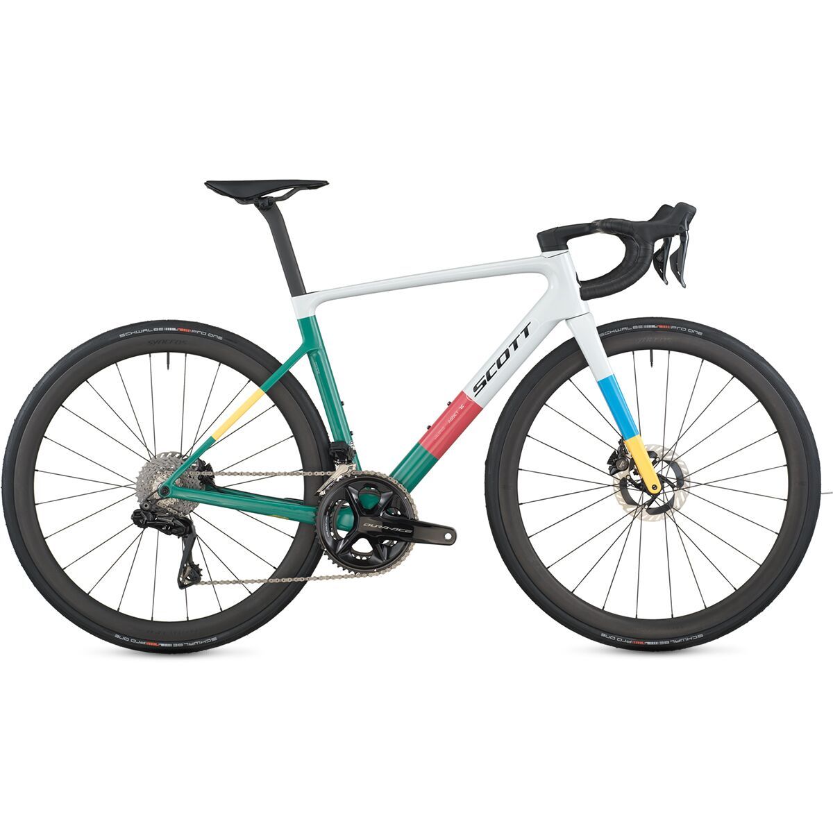 Image of Scott Addict RC Pro Dura-Ace Di2 Road Bike Beluga Grey/Seashore Green, 56