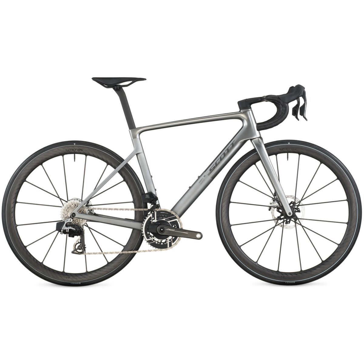 Image of Scott Addict RC Ultimate Red AXS Road Bike Chrome Silver, 56