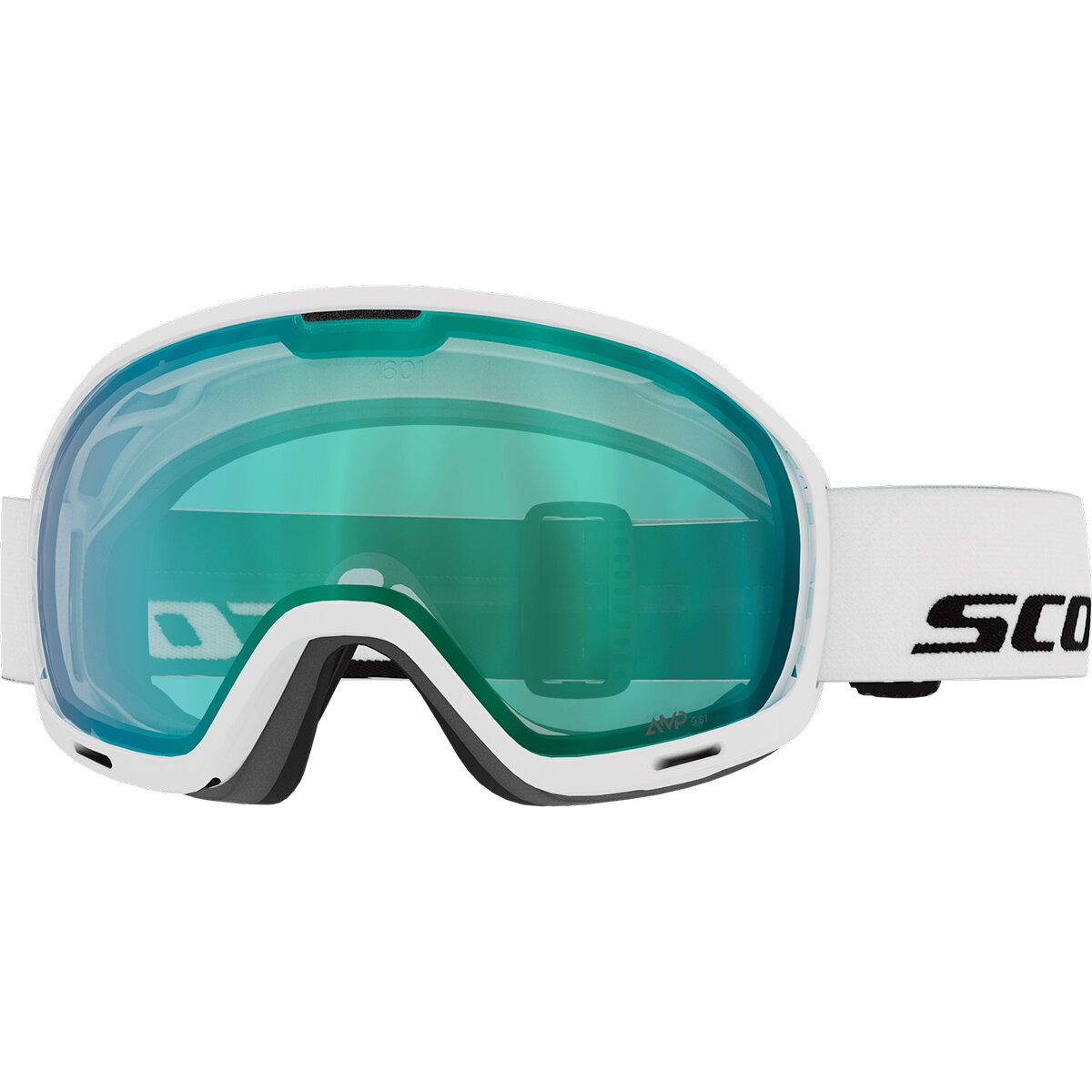 Image of Scott Unlimited II OTG Goggles White/Amp Aurora Green Chrome S1, One Size